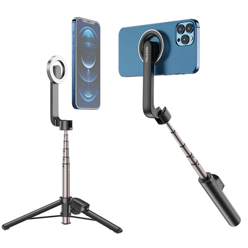 Telesin Magnetic Bluetooth Selfie Stick – iPhone MagSafe + Tripod WS-22005