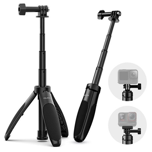 Telesin Mini Extendable Selfie Stick 2.0 with Tripod for Action Cameras S1-MNP-01