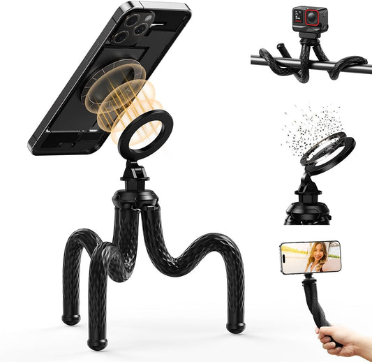 Telesin Magnetic Flexible Octopus Tripod – 2 kg Load for Smartphones P3‑FM‑02
