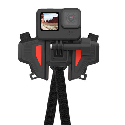 Telesin Motorcycle Helmet Chin Mount – 180° Foldable POV Bracket for Action Cameras GP-HBM-MT2