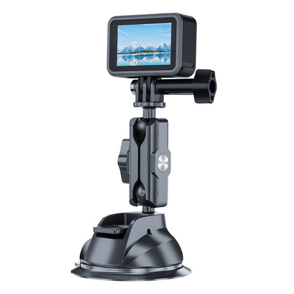Telesin Heavy‑Duty Suction Cup Car Mount – 360° POV for Action Cameras & Smartphones TE-SUC-012