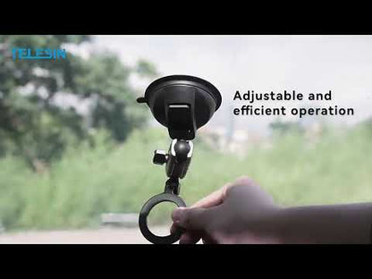 Telesin Magnetic Suction Cup Car Mount – MagSafe + 360° Rotation for Smartphones P3-SUS-02